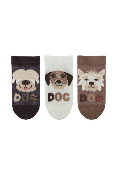 Köpek Desenli  Erkek Bebek 3lü Step Asorti Asorti