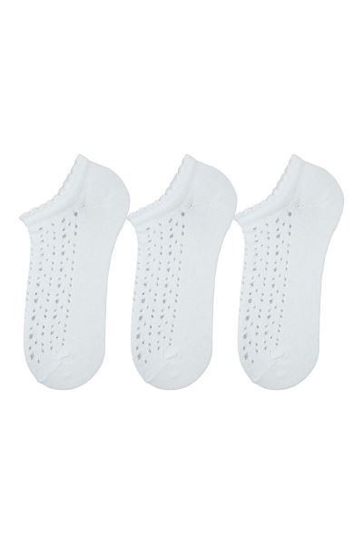 File Kadın Sneaker 3lü Çorap Beyaz Beyaz