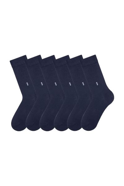 Bross 6lı Lacivert Erkek Bambu Soket Çorap Lacivert