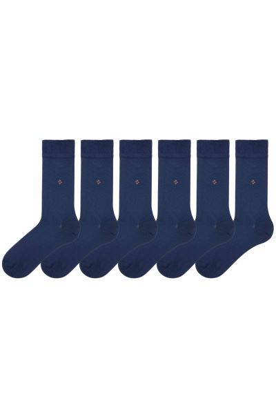 Bross Erkek Pamuklu Yazlık 6lı Laci Soket Çorap Lacivert