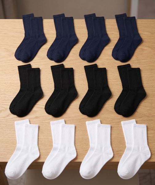 Erkek Spor 12li Soket Çorap Sürpriz Renk Asorti