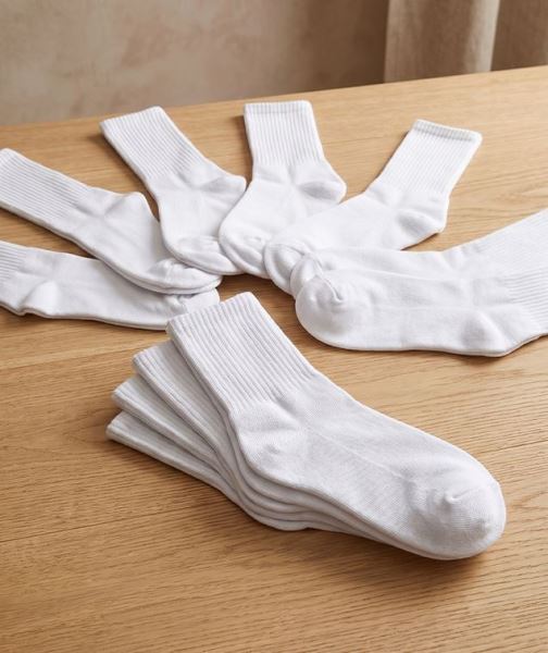 Erkek Spor 12li Soket Çorap Beyaz