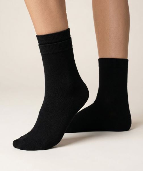 Havlu Düz Kadın 3lü Soket Siyah Siyah