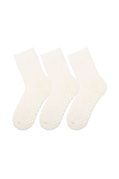 Havlu Düz Kız Çocuk 3lü Soket Ekru Ekru