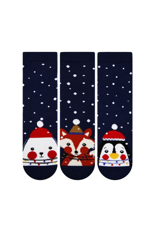 Bross Karlı Baskılı Havlu Çocuk Çorabı Asorti