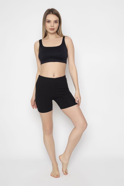 Bross Kadın Siyah Kısa Tayt Siyah