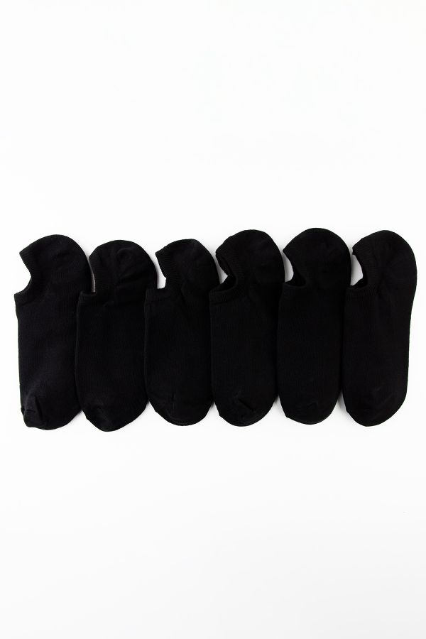 Bross 6lı Basic Siyah Erkek Sneaker Çorap