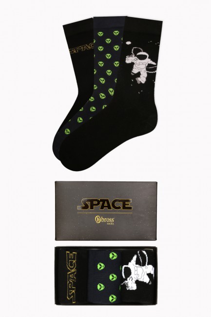 Bross - Boxed Space Collection 3-Pack Men Socks 1