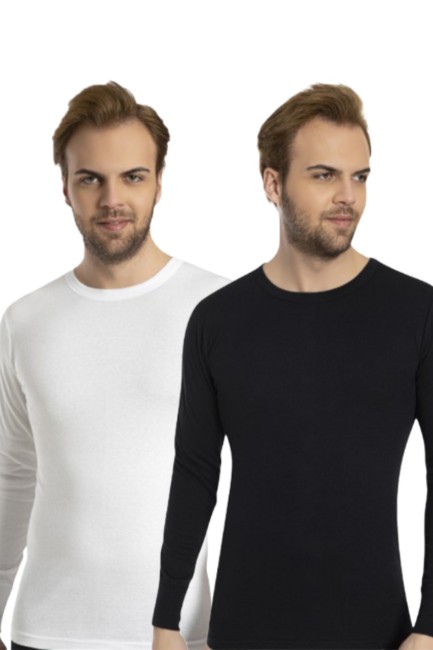 BROSS - Bross 1028 Herren-Unterwäsche/T-Shirt, 100 % Baumwolle, zweiteilig