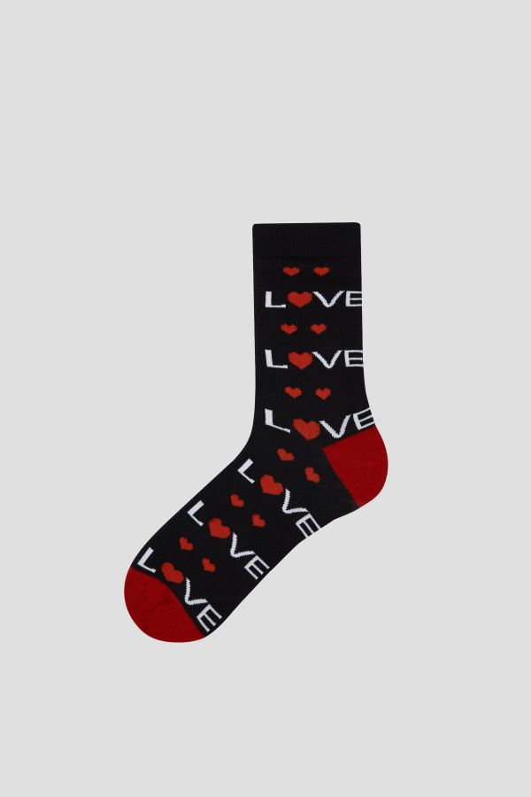 Bross 2-Love Valentine's Day Adult Socks and Sock Mask Combination