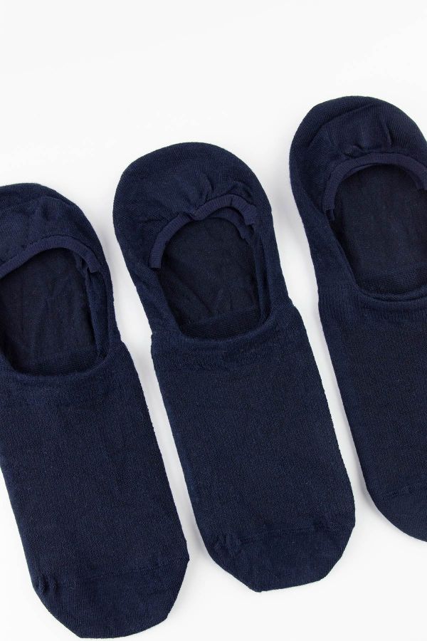 Bross 3 lü Laci Görünmez Topuk Silikon Babet Çorap