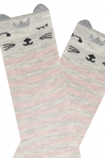 Bross 3-Pack 3D Animal Patterned Knee-High Baby Socks - Thumbnail