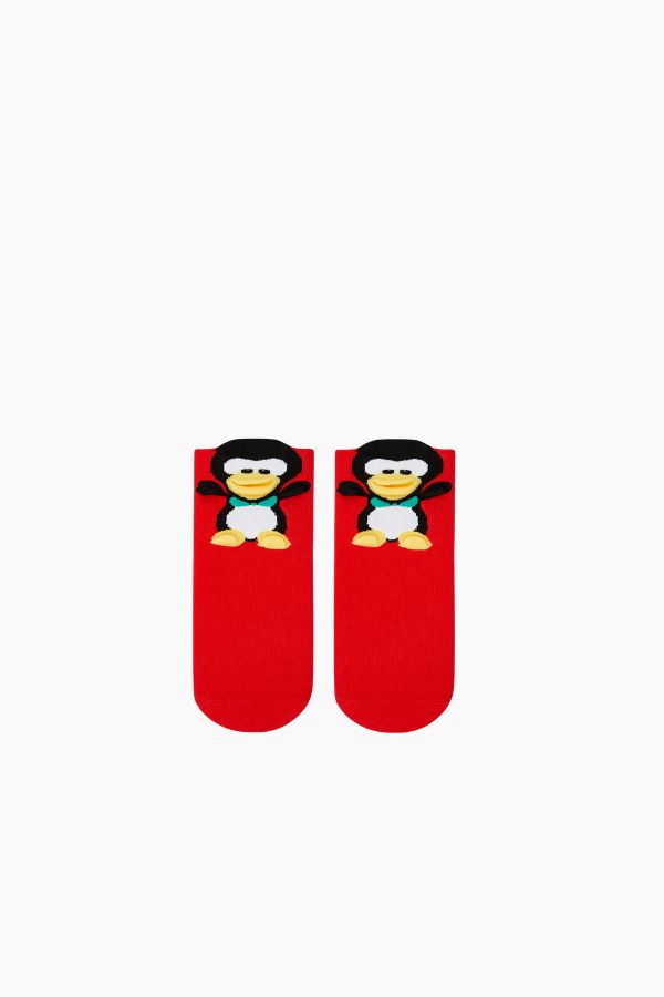 Bross 3-pack 3d Penguin Patterned Kids Socks