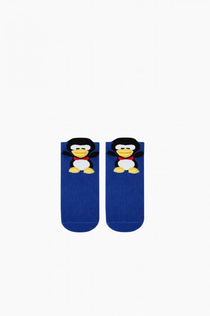 Bross 3-pack 3d Penguin Patterned Kids Socks - Thumbnail