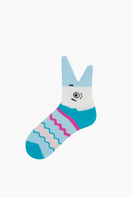 Bross 3-Pack 3D Shark Patterned Kids Socks - Thumbnail