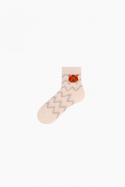 Bross 3-Piece Tiger Patterned Baby Socks - Thumbnail