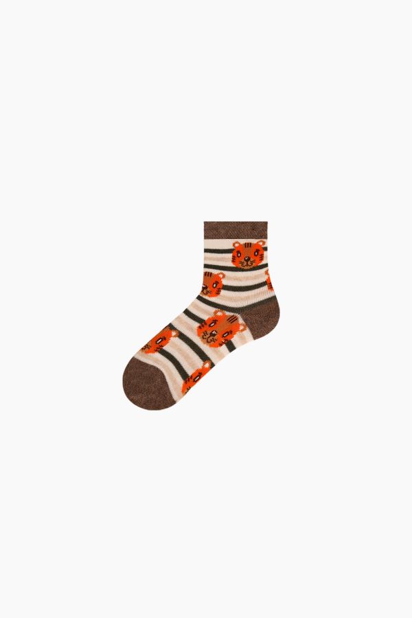 Bross 3-Piece Tiger Patterned Baby Socks