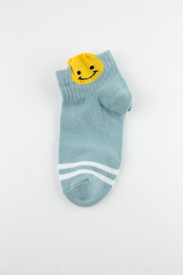 Bross 3D Emoji Desenli Erkek Çocuk Patik Çorap