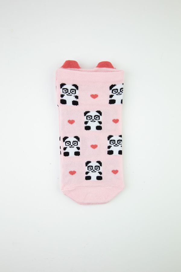 Bross 3D Panda Desenli Kız Çocuk Patik Çorap