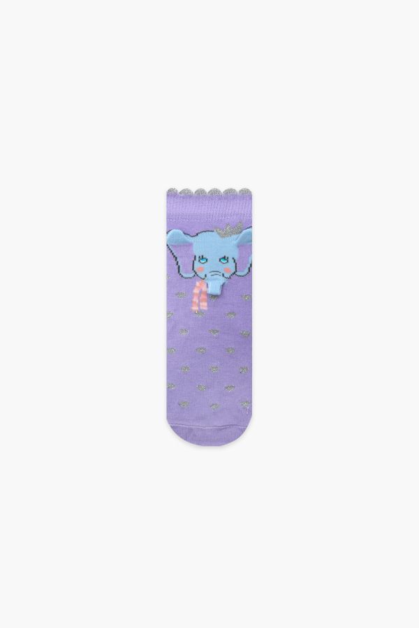 Bross 3 lü 3D Fil Desenli Kız Çocuk Çorabı