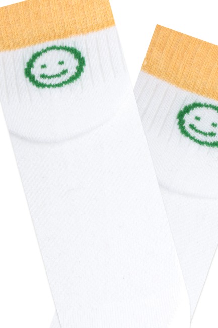 Bross 3 lü Emoji Desenli Patik Çocuk Çorabı - Thumbnail
