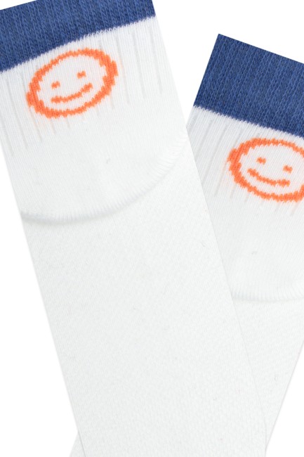 Bross 3 lü Emoji Desenli Patik Çocuk Çorabı - Thumbnail