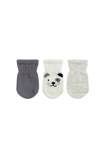 Bross - Bross 3-Pack Animal Patterned Newborn Gloves