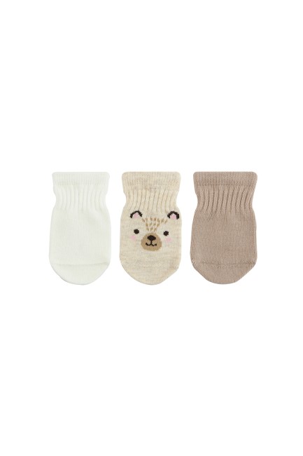 Bross - Bross 3-Pack Animal Patterned Newborn Gloves