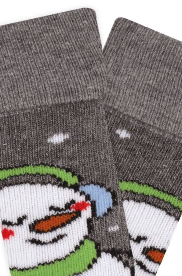 Bross 3 lü Kardan Adam Desenli Havlu Bebek Çorabı