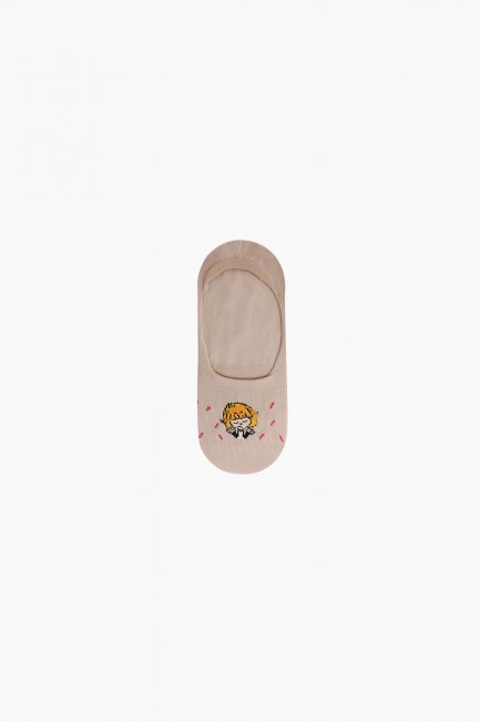 Bross 3'lü Kız Desenli Babet Çocuk Çorabı - Thumbnail
