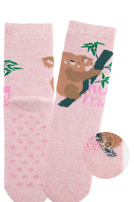 Bross 3lü Koala Desenli Havlu Çocuk Çorap - Thumbnail