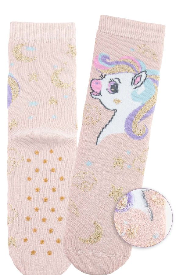Bross3lü UnicornKaydırmaz Taban Havlu Çocuk Çorap