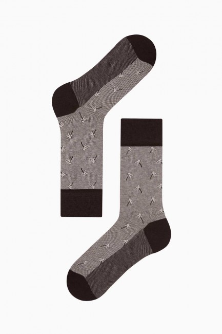 Bross 4-Pack Palm Jacquard Men's Socks - Thumbnail