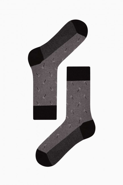 Bross 4-Pack Palm Jacquard Men's Socks - Thumbnail