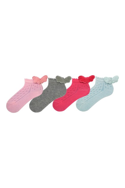 Bross - Bross 4er-Pack Net Baby Booties Socken mit Engelsflügel-Zubehör