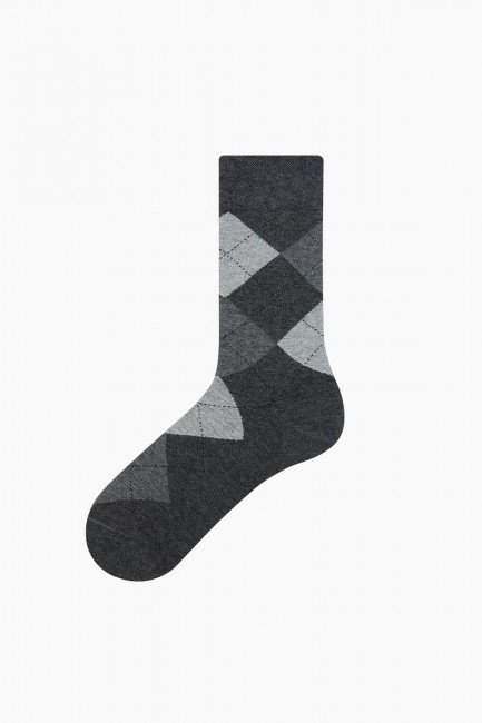 Bross 5-Pack Plaid Patterned Men's Socks - Thumbnail