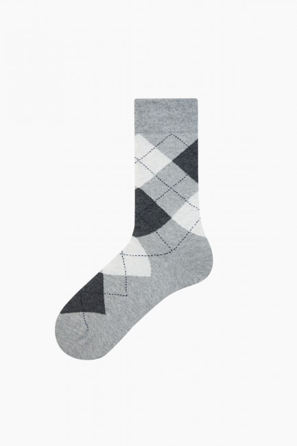 Bross 5-Pack Plaid Patterned Men's Socks - Thumbnail