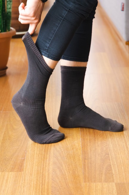 Bross - Bross 5li Paket Diyabetik Erkek Çorap