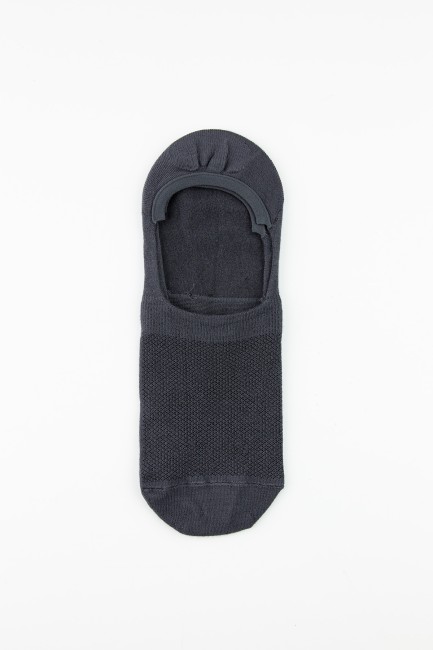 Bross 6lı Füme Topuk Silikonlu Erkek Babet Çorap - Thumbnail