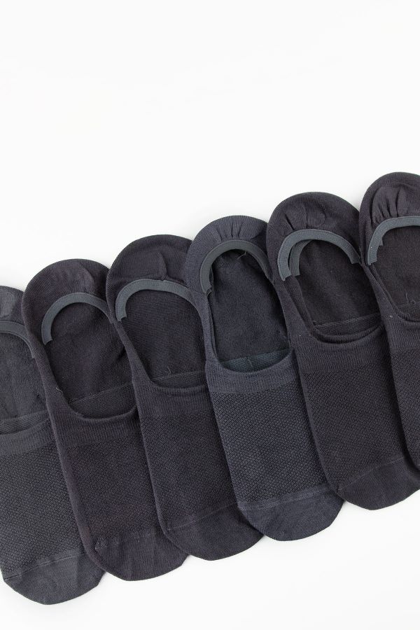Bross 6lı Füme Topuk Silikonlu Erkek Babet Çorap