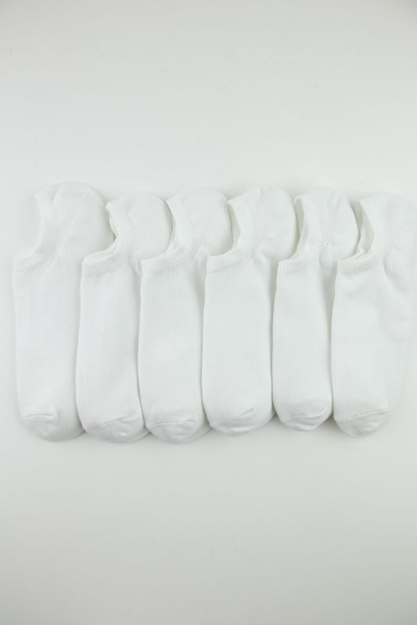 Bross 6lı Basic Beyaz Erkek Sneaker Çorap