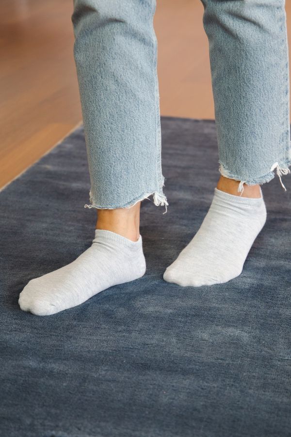 Bross 6lı Desensiz Bambu Kadın Sneaker Çorap