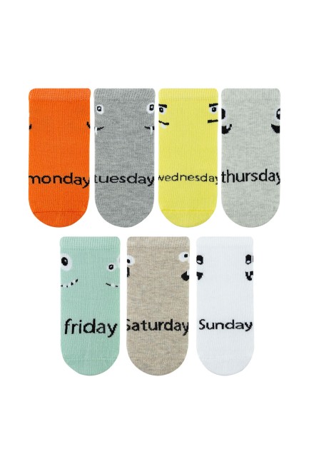Bross - 7 Pack Days Of The Week Baby Socks