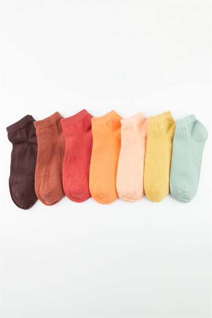 Bross - Bross 7-teilige Nude Colors Booties Damen Socken