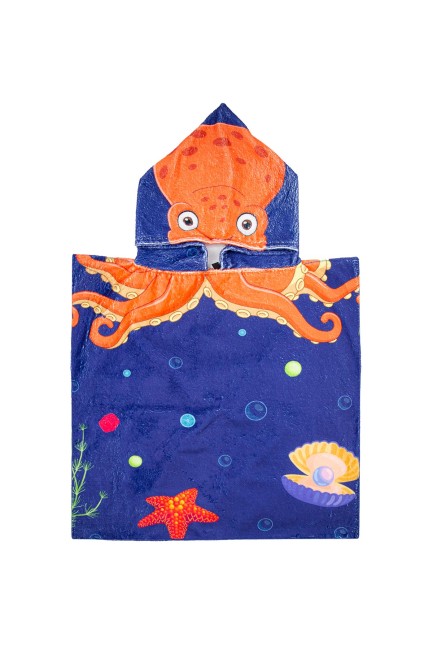 Bross - Bross Kids Octopus Poncho Towel 60x60cm