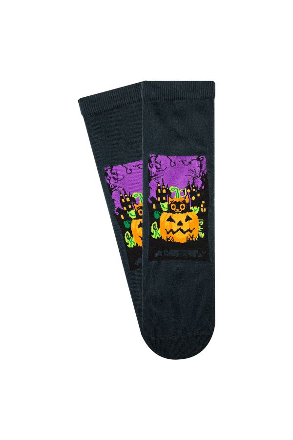 Bross Bal kabağı Halloween Unisex Çorap