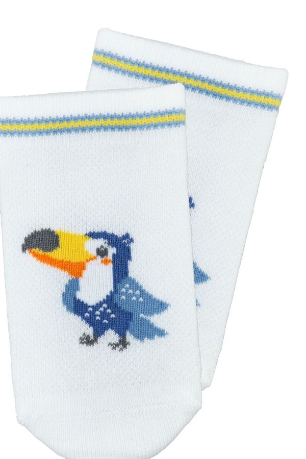 Bross Bebek 3lü Kuş Desenli Patik Çorap