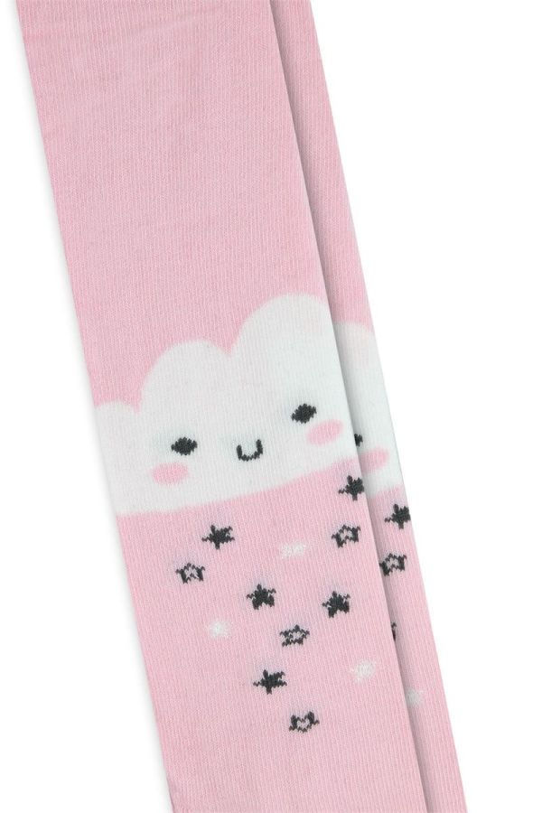 Bross Bulut Yıldız Desen Kız Bebek Külotlu Çorap