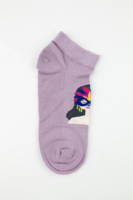 Bross Carnıval Desen Kadın Patik Çorap - Thumbnail