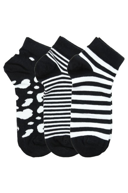 BROSS - Bross Sports Circle and Spot Patterned Men Booties Socks